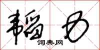 王冬齡韜力草書怎么寫