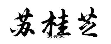 胡問遂蘇桂芝行書個性簽名怎么寫
