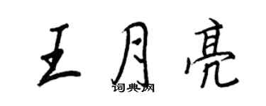 王正良王月亮行書個性簽名怎么寫