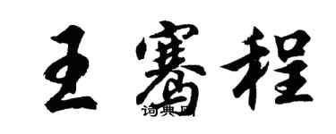 胡問遂王騫程行書個性簽名怎么寫