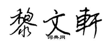 王正良黎文軒行書個性簽名怎么寫