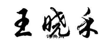 胡問遂王曉禾行書個性簽名怎么寫