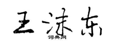 曾慶福王沫東行書個性簽名怎么寫