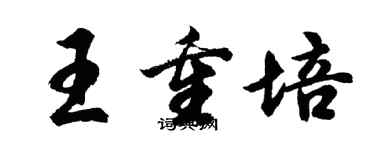 胡問遂王重培行書個性簽名怎么寫