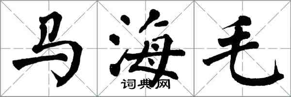 翁闓運馬海毛楷書怎么寫