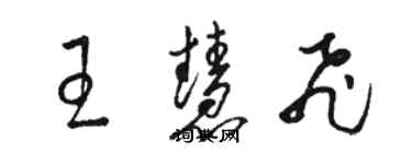 駱恆光王慧飛草書個性簽名怎么寫