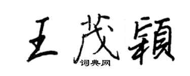 王正良王茂穎行書個性簽名怎么寫