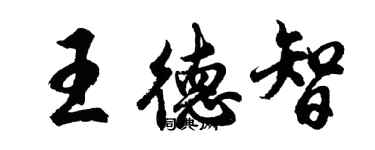 胡問遂王德智行書個性簽名怎么寫