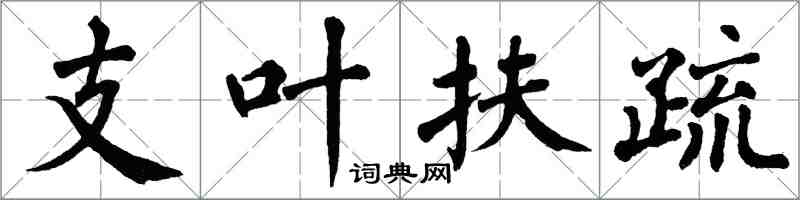 翁闓運支葉扶疏楷書怎么寫