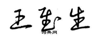 曾慶福王慰生草書個性簽名怎么寫