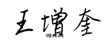 王正良王增奎行書個性簽名怎么寫