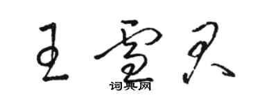 駱恆光王雪君草書個性簽名怎么寫