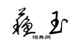 梁錦英蘇玉草書個性簽名怎么寫