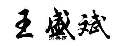 胡問遂王盛斌行書個性簽名怎么寫