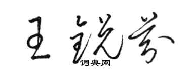 駱恆光王銳芬草書個性簽名怎么寫