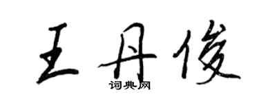 王正良王丹俊行書個性簽名怎么寫