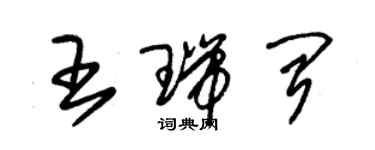 朱錫榮王瑞聞草書個性簽名怎么寫