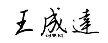 王正良王成達行書個性簽名怎么寫