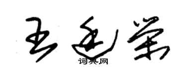 朱錫榮王廷榮草書個性簽名怎么寫