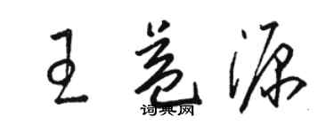 駱恆光王益源草書個性簽名怎么寫