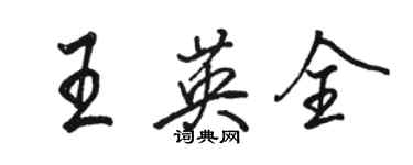 駱恆光王英全行書個性簽名怎么寫