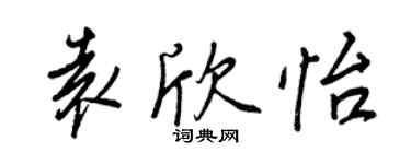 王正良袁欣怡行書個性簽名怎么寫