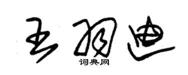 朱錫榮王羽迪草書個性簽名怎么寫