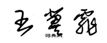 朱錫榮王冀霏草書個性簽名怎么寫