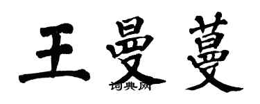 翁闓運王曼蔓楷書個性簽名怎么寫