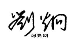 朱錫榮劉炯草書個性簽名怎么寫