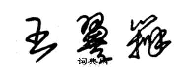 朱錫榮王翼辨草書個性簽名怎么寫