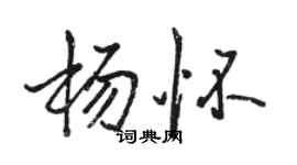 駱恆光楊懷行書個性簽名怎么寫