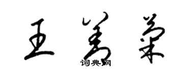 梁錦英王善菊草書個性簽名怎么寫
