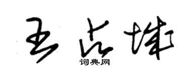 朱錫榮王占城草書個性簽名怎么寫