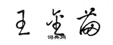 駱恆光王金苗草書個性簽名怎么寫