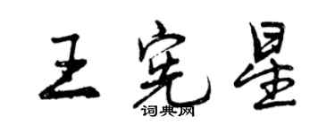 曾慶福王憲星行書個性簽名怎么寫