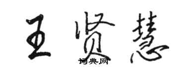 駱恆光王賢慧行書個性簽名怎么寫