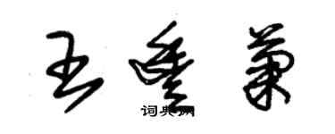 朱錫榮王豐菊草書個性簽名怎么寫