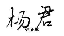 曾慶福楊君行書個性簽名怎么寫