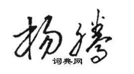 駱恆光楊騰草書個性簽名怎么寫