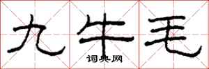 柯春海九牛毛隸書怎么寫