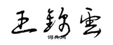 曾慶福王錦雲草書個性簽名怎么寫