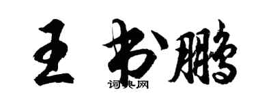 胡問遂王書鵬行書個性簽名怎么寫