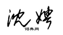 朱錫榮沈娉草書個性簽名怎么寫