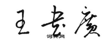 駱恆光王書廣草書個性簽名怎么寫