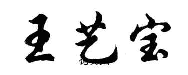 胡問遂王藝寶行書個性簽名怎么寫