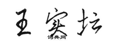 駱恆光王實壇行書個性簽名怎么寫