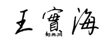 王正良王實海行書個性簽名怎么寫