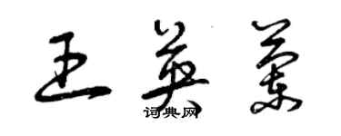 曾慶福王英蘭草書個性簽名怎么寫