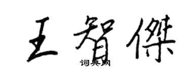 王正良王智傑行書個性簽名怎么寫
